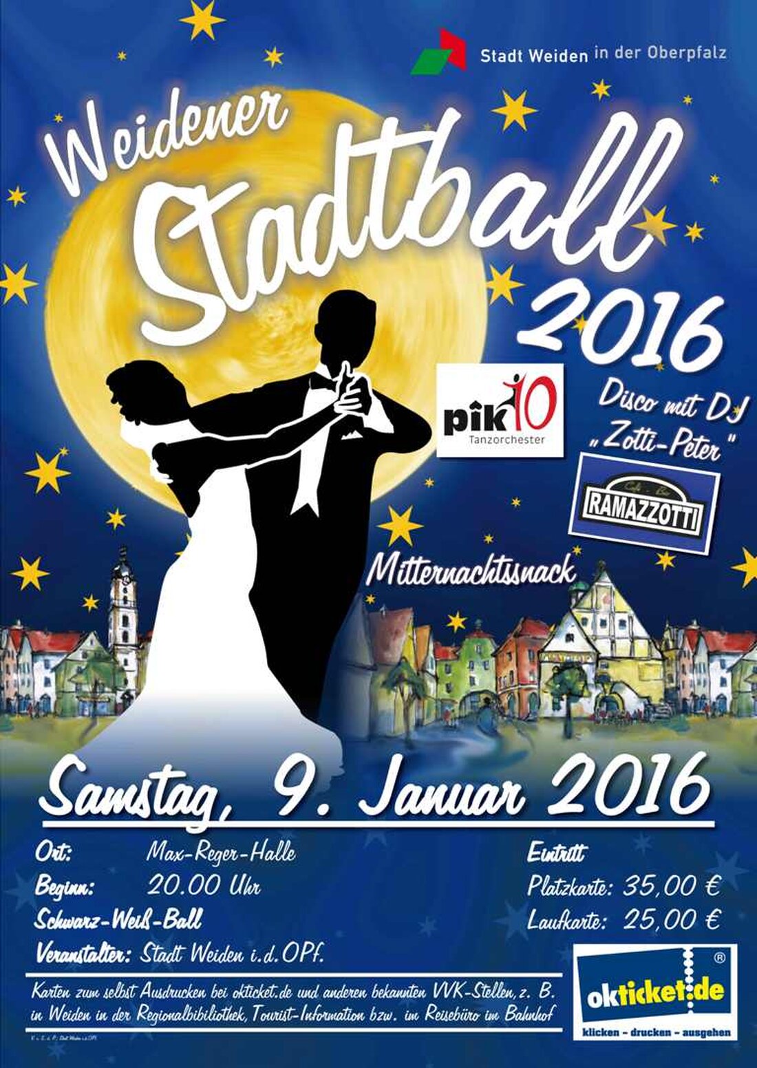 Weiden. Der Andrang beim Kartenvorverkauf für den Weidener Stadtball 2016 war wieder sehr groß. In Kürze war der Saal ausverkauft. Deswegen gibt es jetzt noch drei Zusatz-Tische für den Ball [&hellip;]