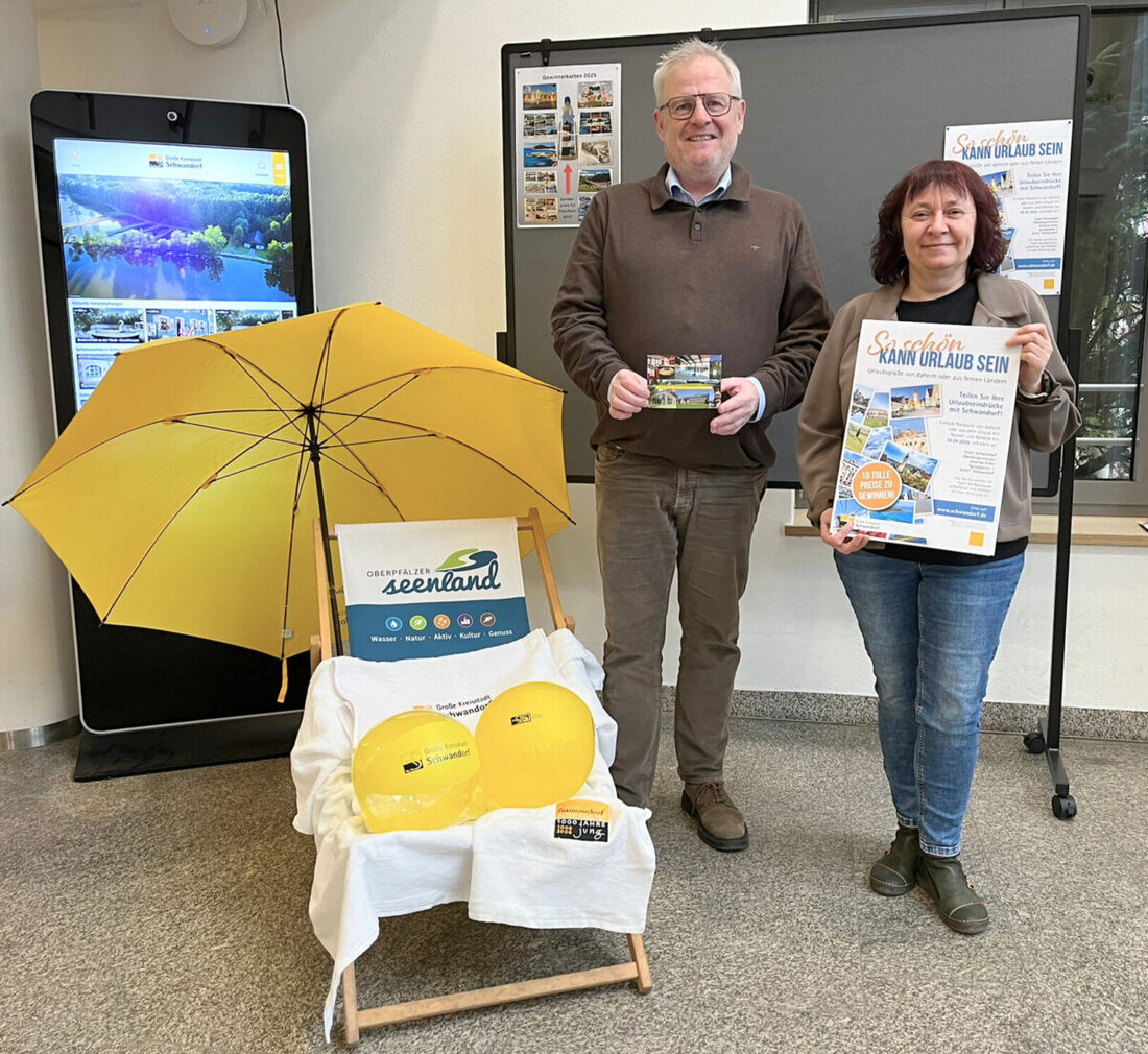 Schwandorf. Die beliebte Postkarten-Aktion geht in die nächste Runde: Bürgerinnen und Bürger senden ihre Urlaubsgrüße bis 30. September 2026 ans Rathaus. Alle Karten werden ausgestellt und nehmen an einer Verlosung teil.