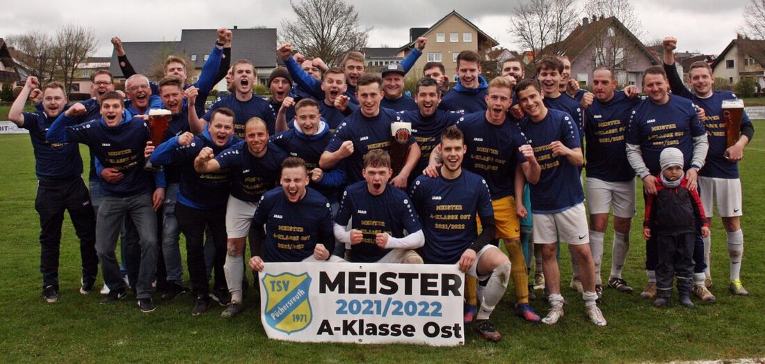Püchersreuth. Ausgelassener Jubel beim TSV: Bereits vier Spieltage vor Saisonende hat sich die Elf von Sebastian Schell den Meistertitel der A-Klasse Ost gesichert. 