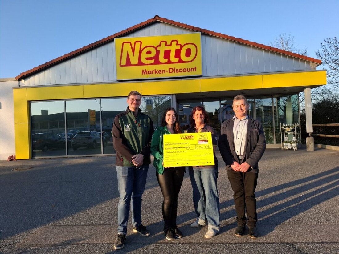 Eslarn. Die Schützengesellschaft Hubertus erhält aus der Netto-Initiative „Bring dich ein für deinen Verein“ eine Rekordspende von 3.748,77 Euro. Möglich machten das Aufrundungen und Pfandspenden vieler Kundinnen und Kunden.