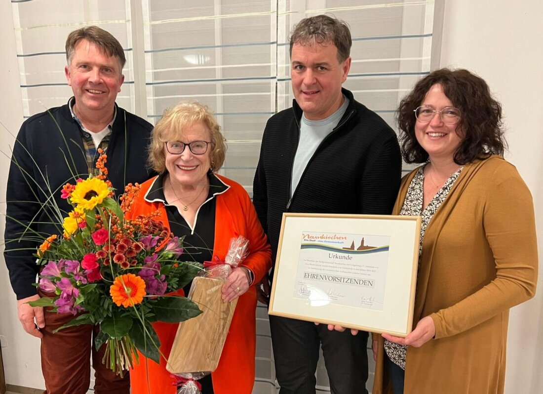 Neunkirchen. Die Dorfgemeinschaft hielt ihre Jahreshauptversammlung ab, wählte eine neue Führung und plant den Adventsmarkt. Renate Jahreis wurde für ihr Wirken zur Ehrenvorsitzenden ernannt.