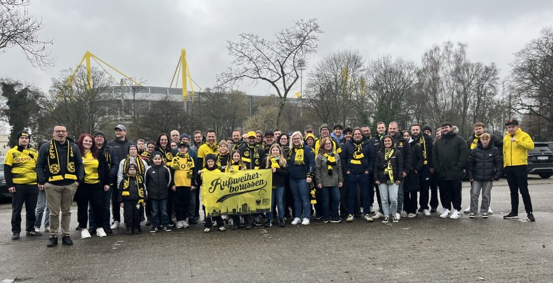 Eschenbach/Dortmund. Am 14. März reisten 55 Fans der Rußweiherborussen nach Dortmund. Im Westfalenstadion feierten sie einen 2:0-Sieg gegen Augsburg und setzten ein Zeichen der Solidarität: zwei Familien waren dank Spenden dabei.