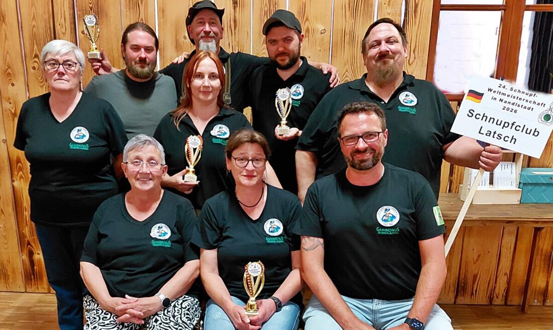 Weiden. Der Schnupf-Club Latsch kehrte von der 24. Schnupfweltmeisterschaft in Nandlstadt mit starken Ergebnissen zurück. Die Herren holten Rang acht und 23, Bettina Ochs glänzte bei den Damen mit Platz drei.