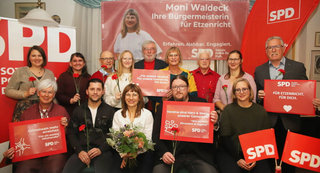 Etzenricht. Die SPD hat Monika Waldeck offiziell als Bürgermeisterkandidatin für 2026 nominiert. Die Versammlung übernahm die Vorschläge des Ortsvereins eins zu eins; zwölf Bewerberinnen und Bewerber treten für den Gemeinderat an.
