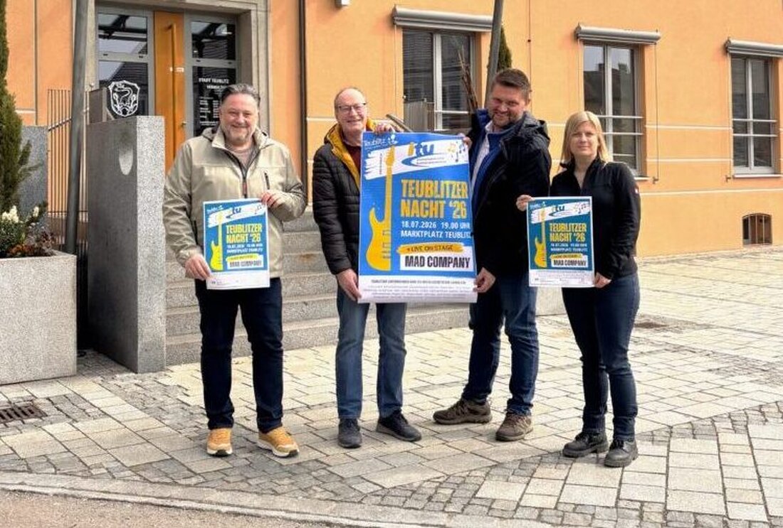 Teublitz. Am 18. Juli 2026 wird der Marktplatz zur Bühne für die Teublitzer Nacht. Ab 19 Uhr sorgt die Band Mad Company für Sommerlaune, dazu gibt es kühle Getränke und gutes Essen. Der Eintritt ist frei.