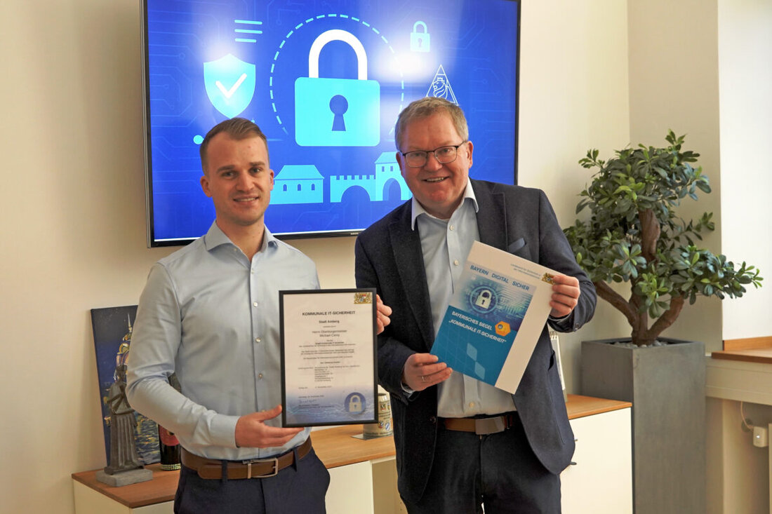 Amberg. Die Stadt schützt die Daten und Informationen der Bürgerinnen und Bürger sowie die Arbeitsabläufe der Verwaltung künftig nach einem anerkannten deutschen Standard für Informationssicherheit. Damit setzt die Stadt ihre erfolgreiche Arbeit der vergangenen Jahre fort und stellt sich auf neue Anforderungen ein.