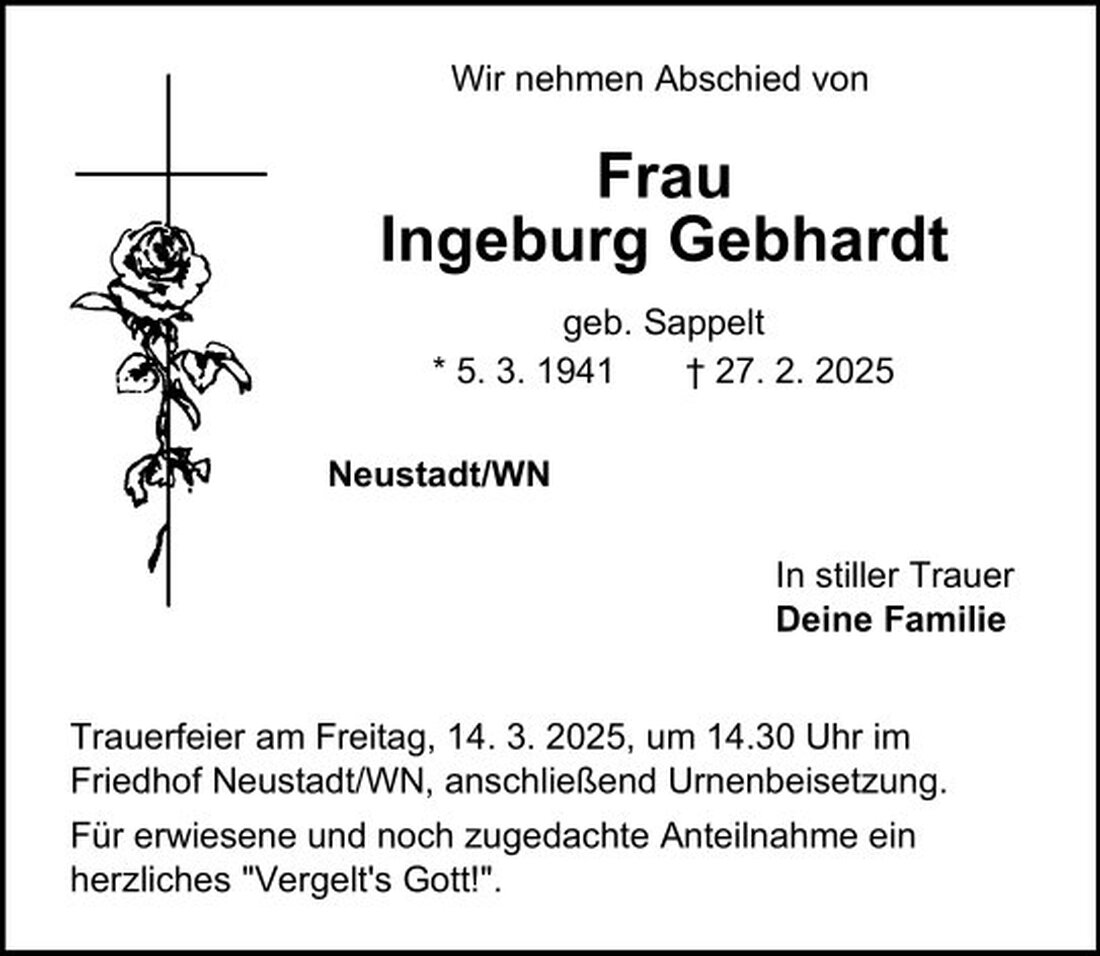Begleitet durch: Bestattung Schmid - Neustadt/WN