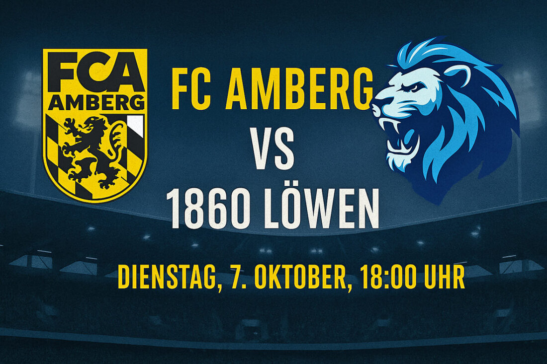 Amberg. Fußballfans dürfen sich auf ein ganz besonderes Highlight freuen – und das bei freiem Eintritt! Heute Abend trifft der FC Amberg im Stadion am Schanzl auf den TSV 1860 München. Anstoß ist um 18 Uhr, der Eintritt ist kostenlos. OberpfalzECHO überträgt die Partie live auf Facebook und YouTube
