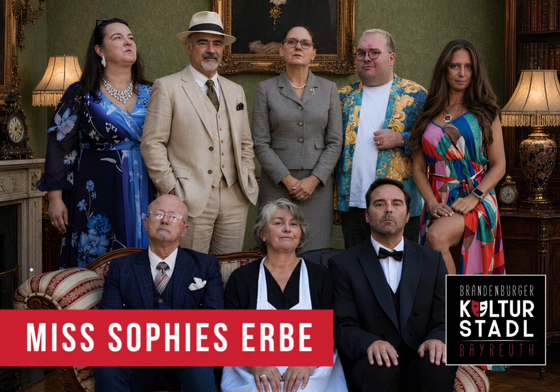 Bayreuth. Das Brandenburger Kulturstadl präsentiert in Bayreuth, Brandenburger Kulturstadl die Komödie "Miss Sophies Erbe" vom 12. September bis 31. Oktober 2026 und lädt zu unterhaltsamen Theaterabenden ein. Das Ticket ist über okticket.de erhältlich und weitere Informationen bietet der Veranstalter.