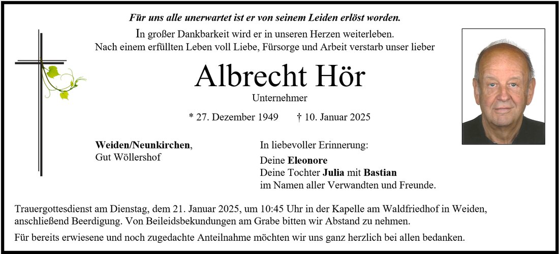 Begleitet durch: Bestattung Gronauer - Altenstadt/WN