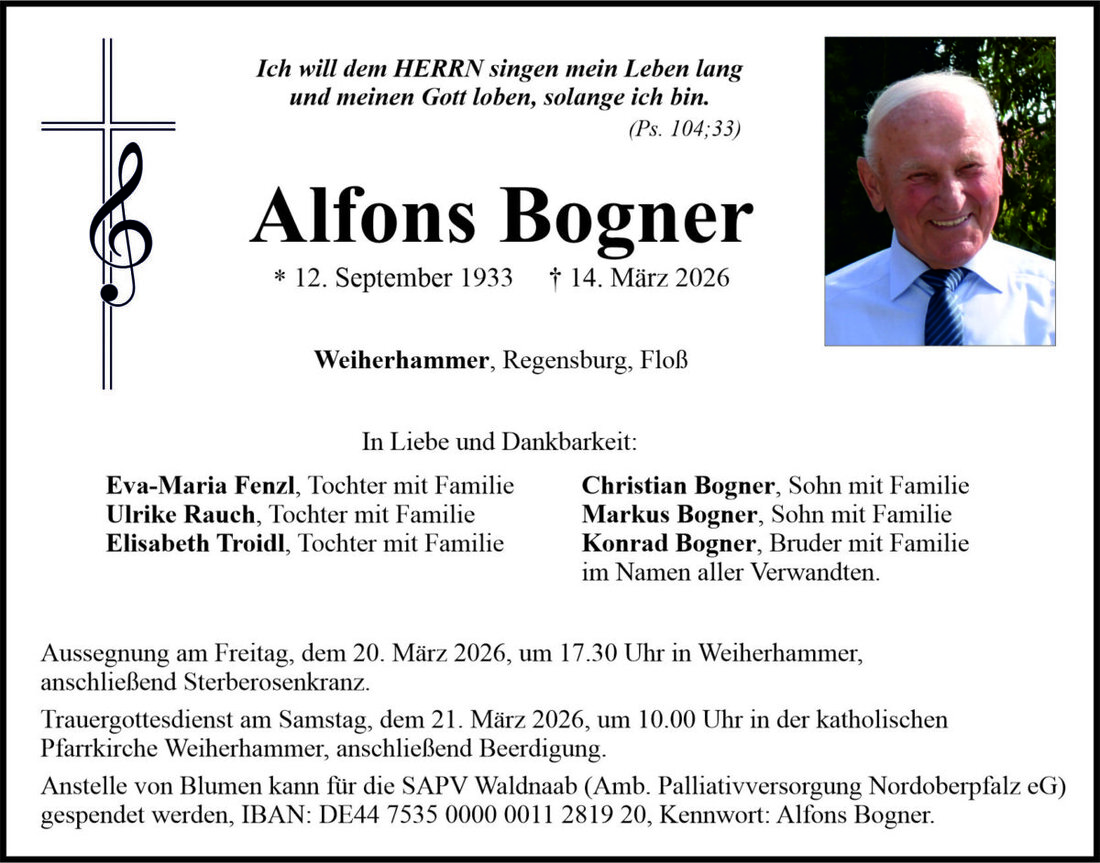 Begleitet durch: Bestattung Bauer - Weiden