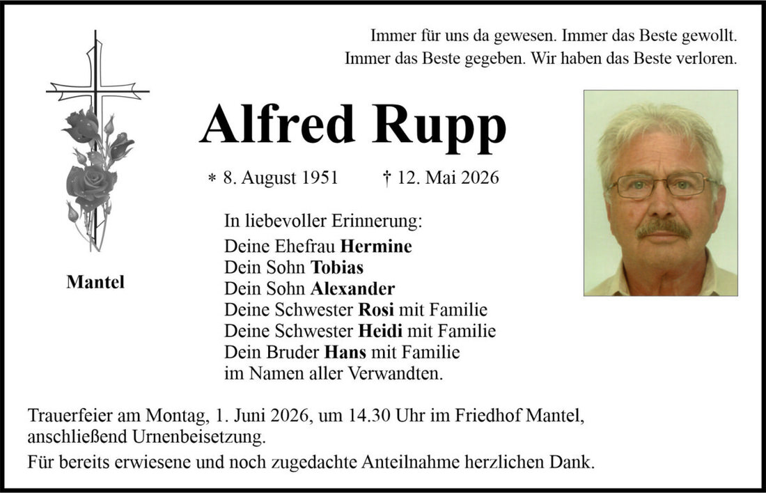 Begleitet durch: Bestattung Bauer - Weiden