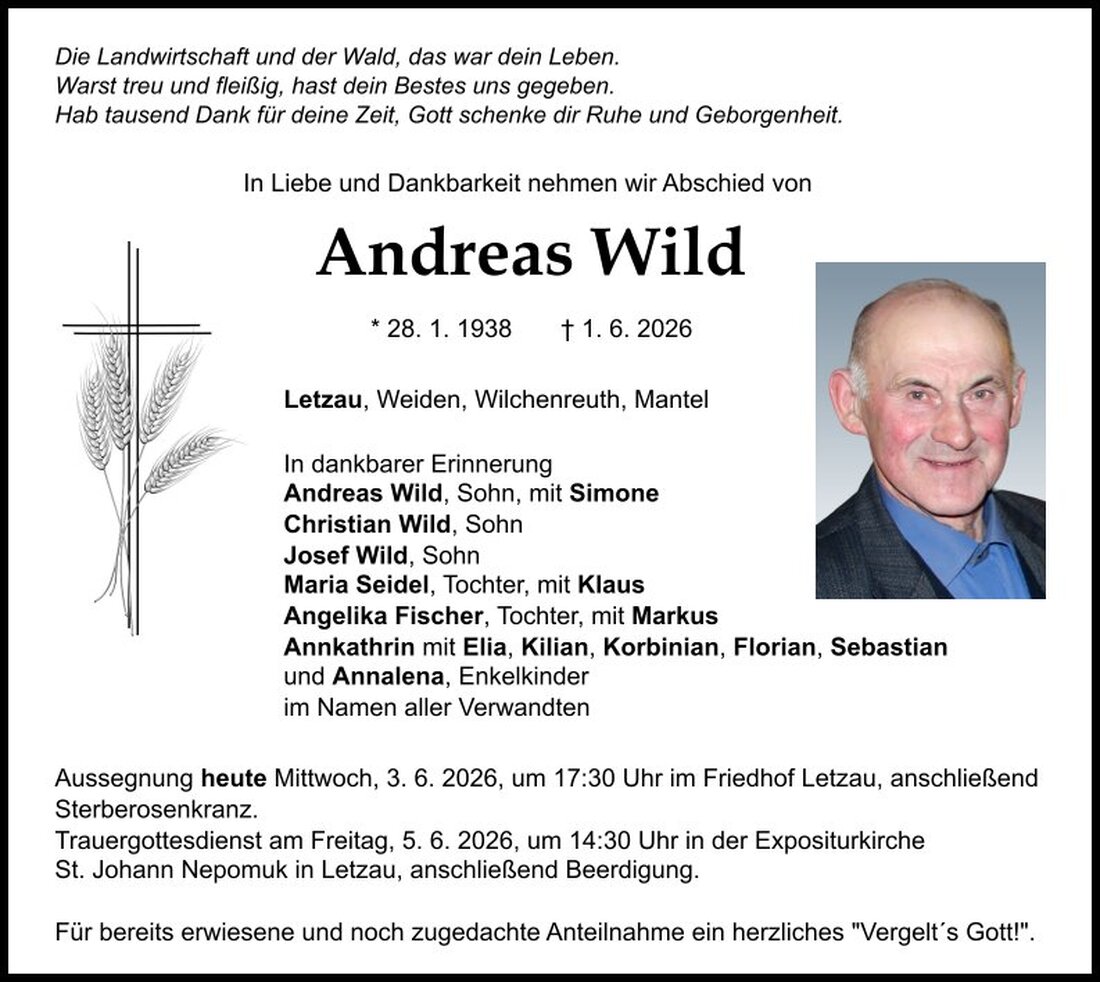 Begleitet durch: Bestattung Schmid - Neustadt/WN