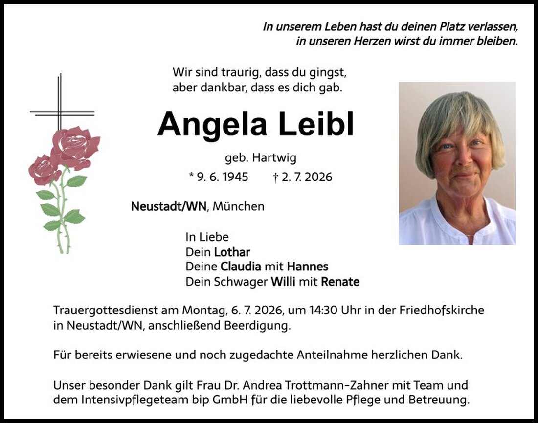 Begleitet durch: Bestattung Schmid - Neustadt/WN