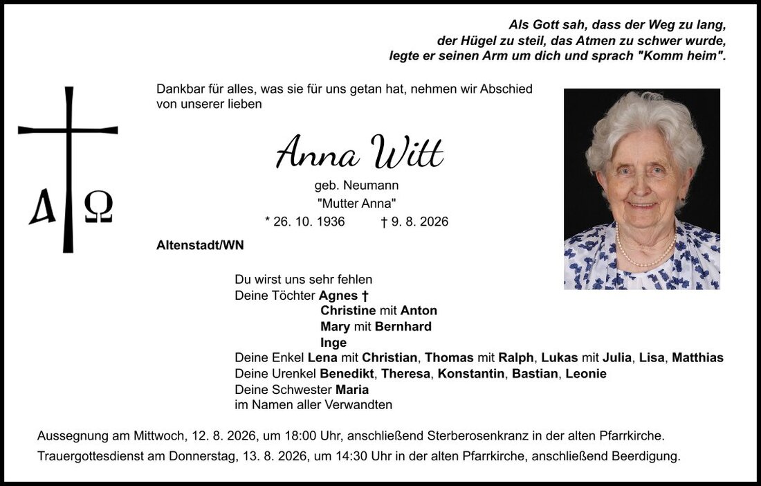Begleitet durch: Bestattung Schmid - Neustadt/WN