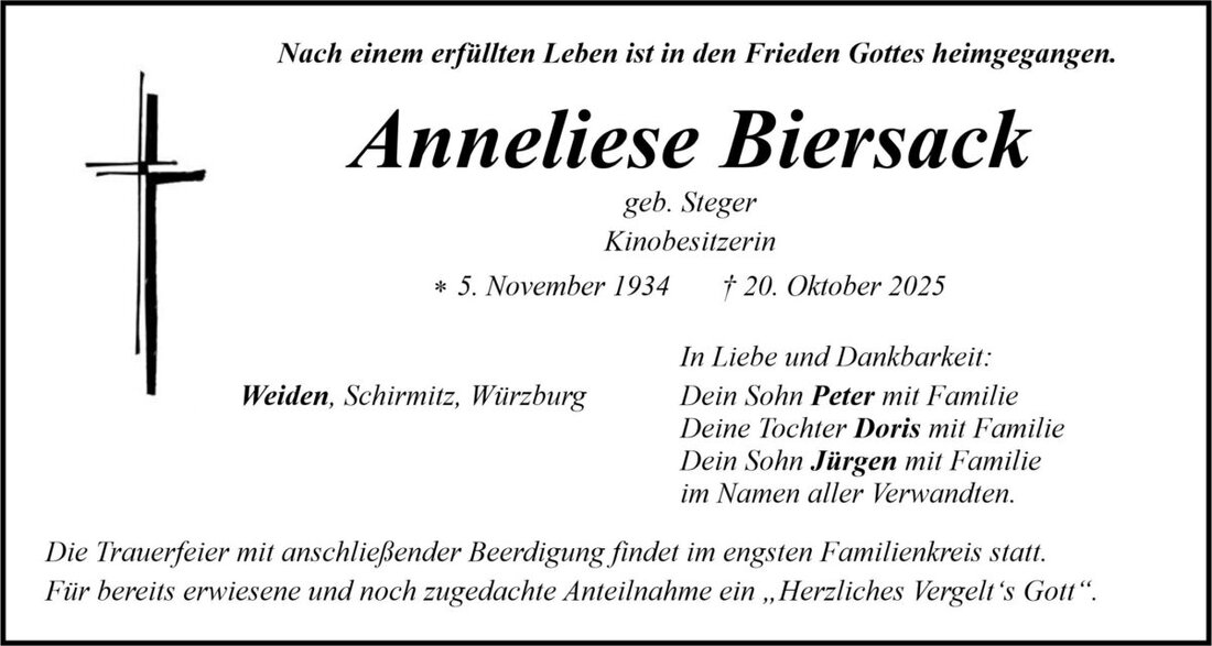 Begleitet durch: Bestattung Bauer - Weiden