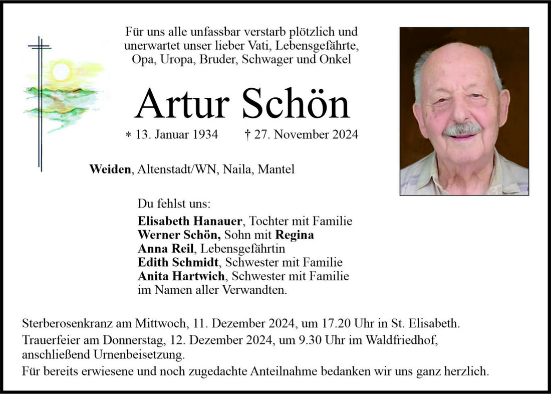 Begleitet durch: Bestattung Bauer - Weiden