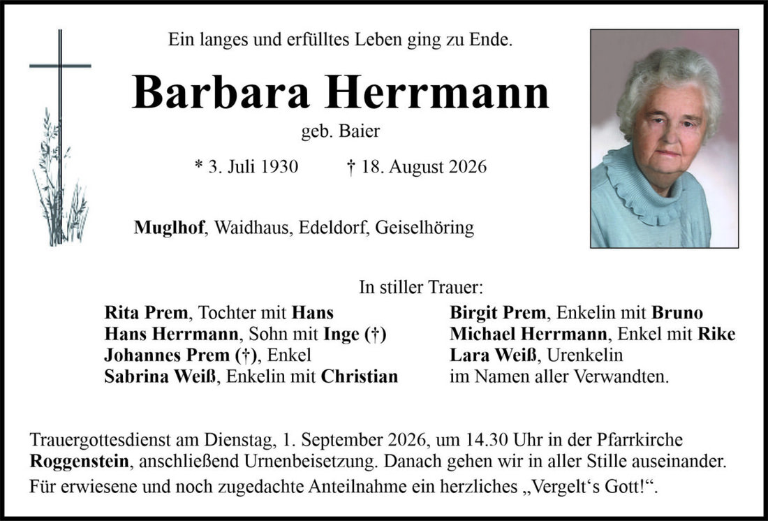 Begleitet durch: Bestattung Bauer - Weiden