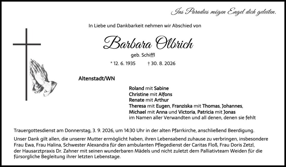 Begleitet durch: Bestattung Schmid - Neustadt/WN