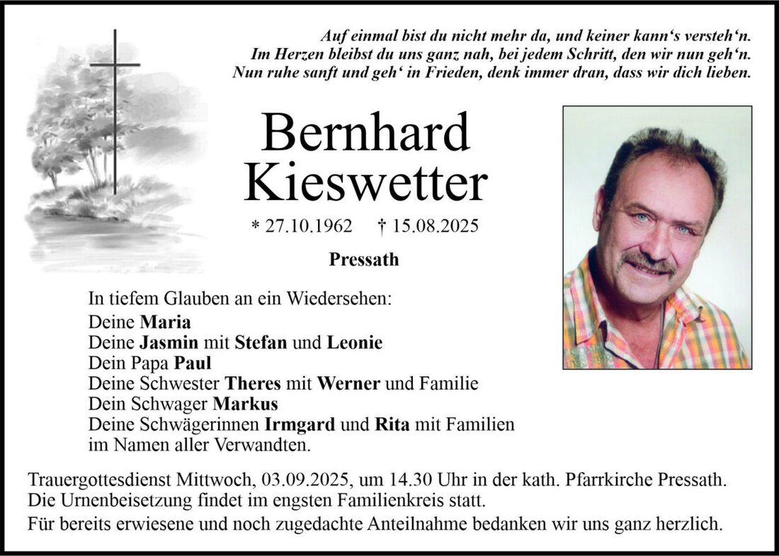 Begleitet durch: Bestattung Bauer - Weiden