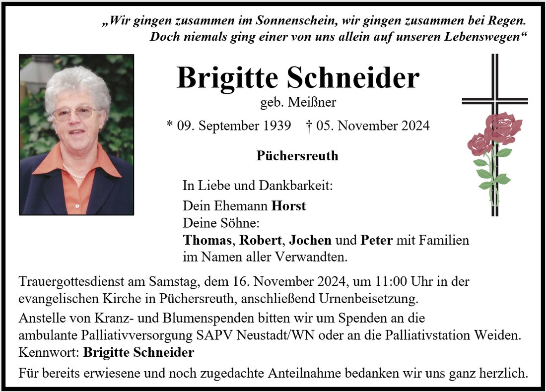 Begleitet durch: Bestattung Gronauer - Altenstadt/WN