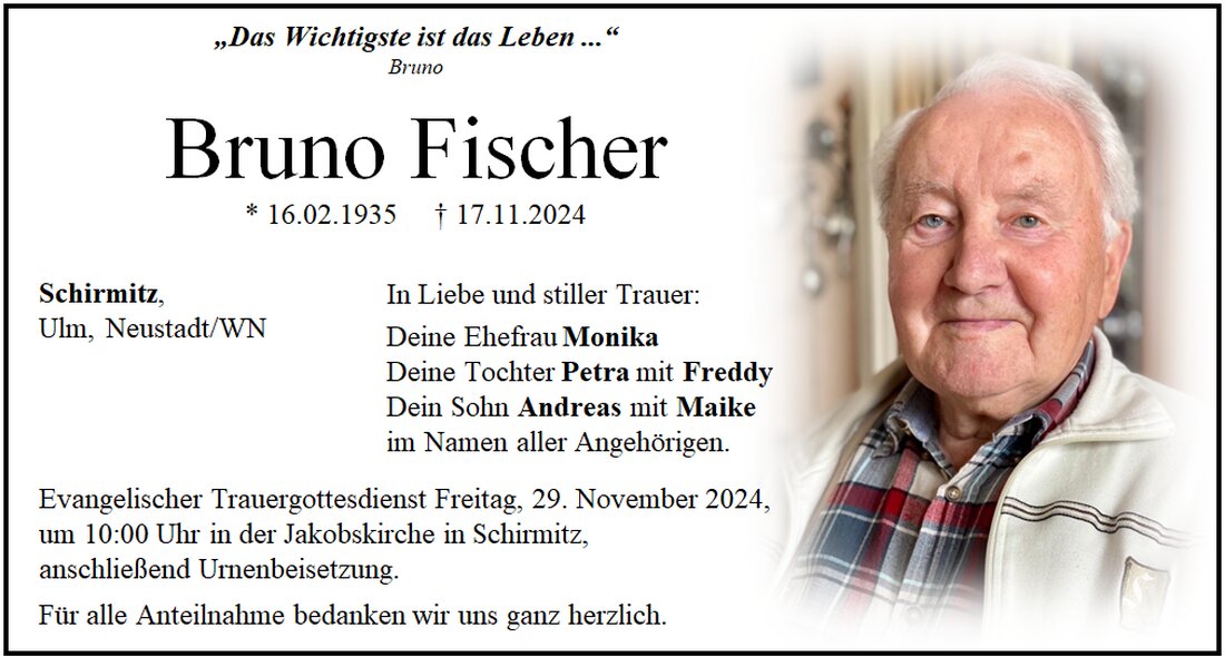 Begleitet durch: Bestattung Gronauer - Altenstadt/WN