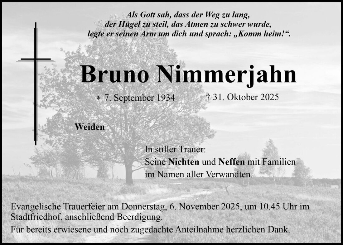 Begleitet durch: Bestattung Bauer - Weiden