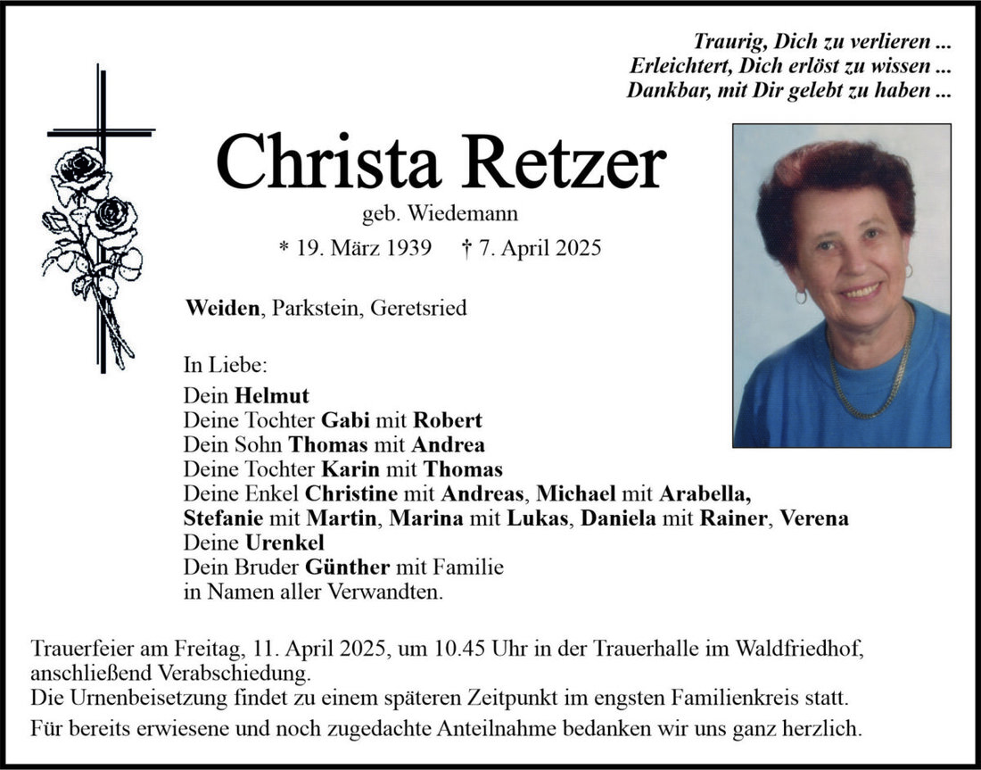 Begleitet durch: Bestattung Bauer - Weiden