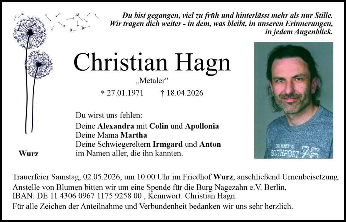 Begleitet durch: Bestattung Bauer - Weiden