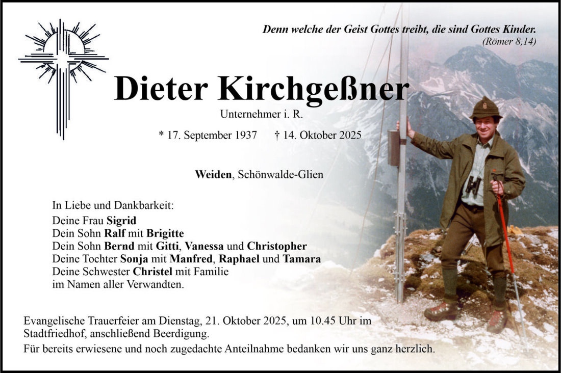 Begleitet durch: Bestattung Bauer - Weiden