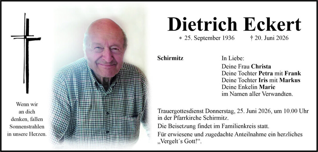 Begleitet durch: Bestattung Bauer - Weiden