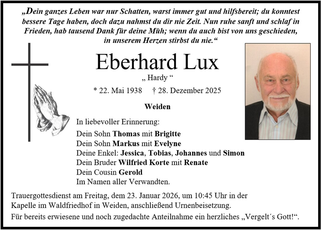 Begleitet durch: Bestattung Gronauer - Altenstadt/WN