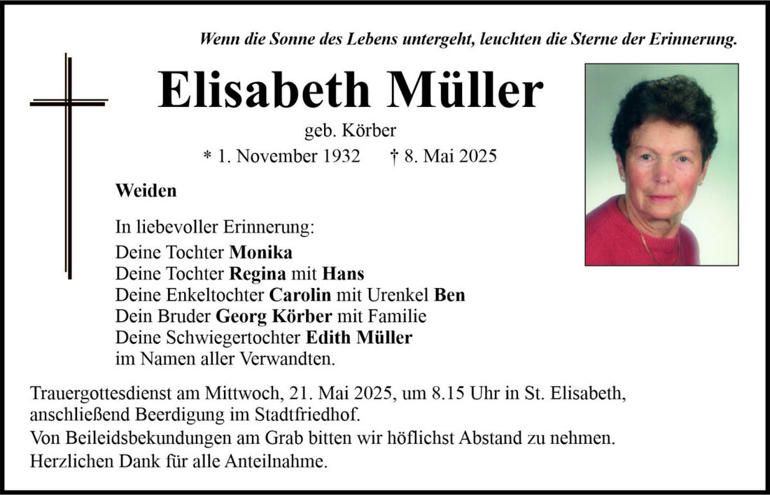 Begleitet durch: Bestattung Bauer - Weiden