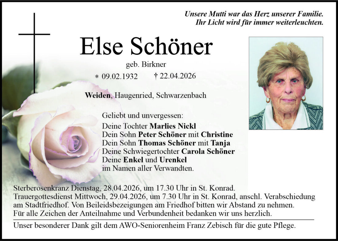 Begleitet durch: Bestattung Bauer - Weiden