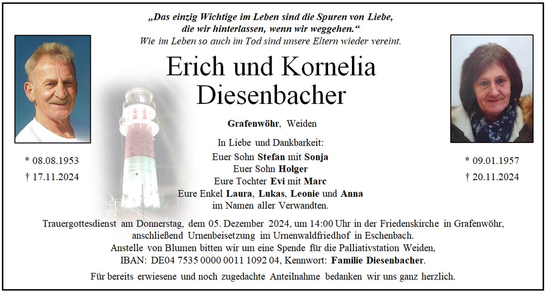 Begleitet durch: Bestattung Gronauer - Altenstadt/WN