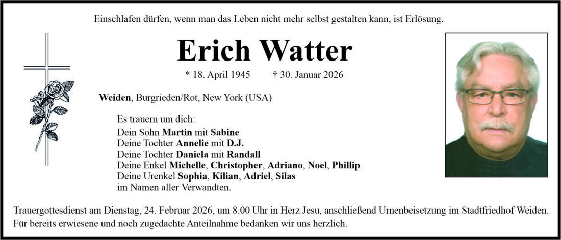 Begleitet durch: Bestattung Bauer - Weiden