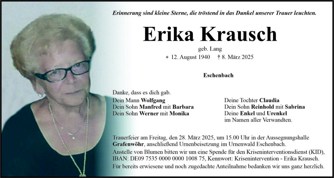 Begleitet durch: Bestattung Bauer - Weiden