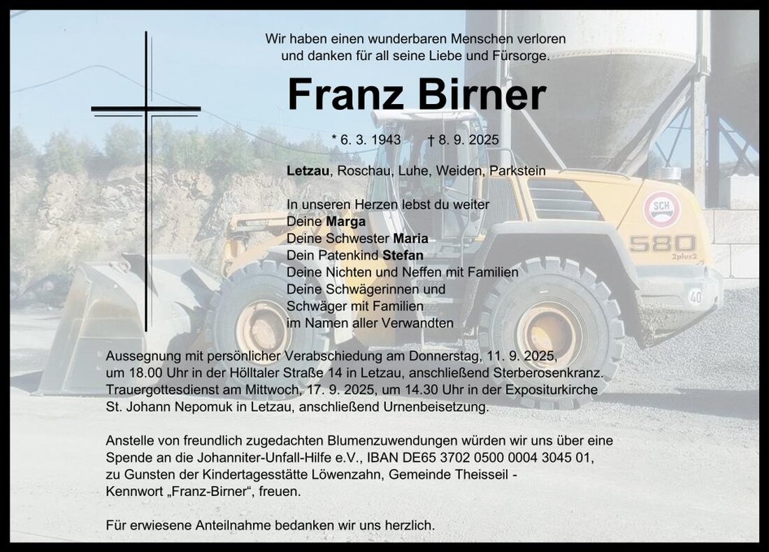 Begleitet durch: Bestattung Schmid - Neustadt/WN