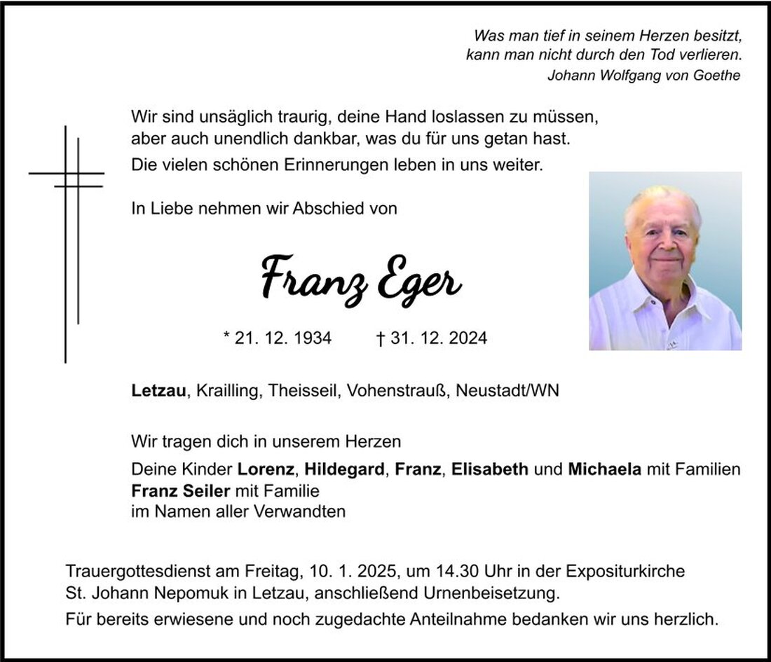 Begleitet durch: Bestattung Schmid - Neustadt/WN