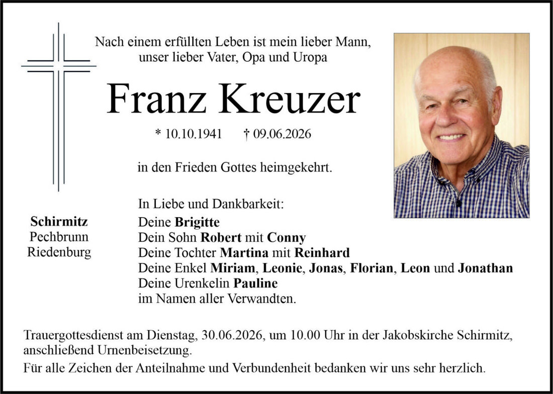 Begleitet durch: Bestattung Bauer - Weiden