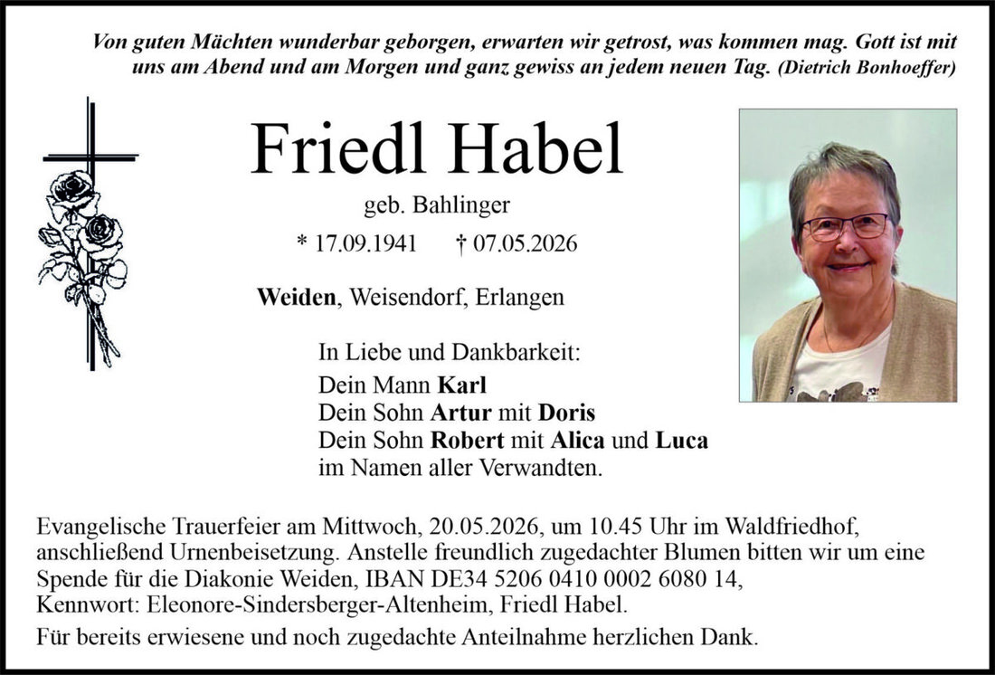 Begleitet durch: Bestattung Bauer - Weiden