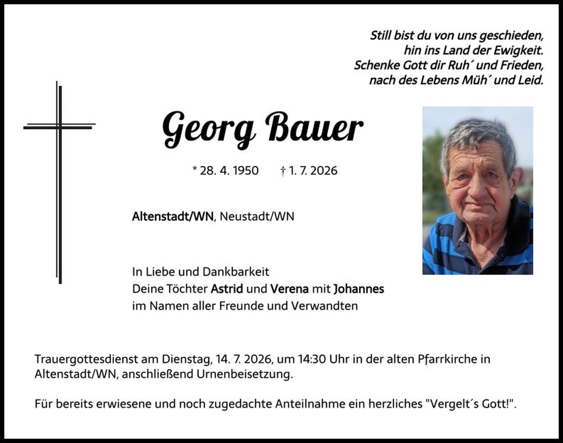 Begleitet durch: Bestattung Schmid - Neustadt/WN