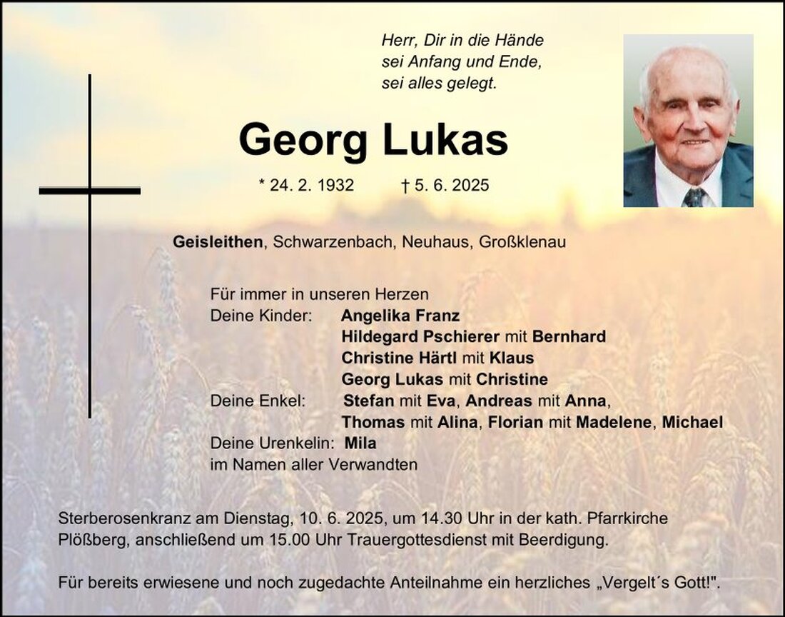 Begleitet durch: Bestattung Schmid - Neustadt/WN