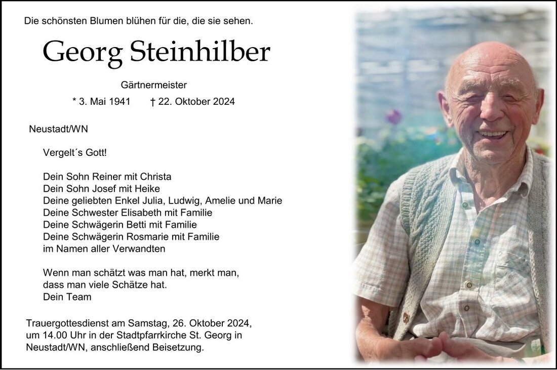 Begleitet durch: Bestattung Schmid - Neustadt/WN