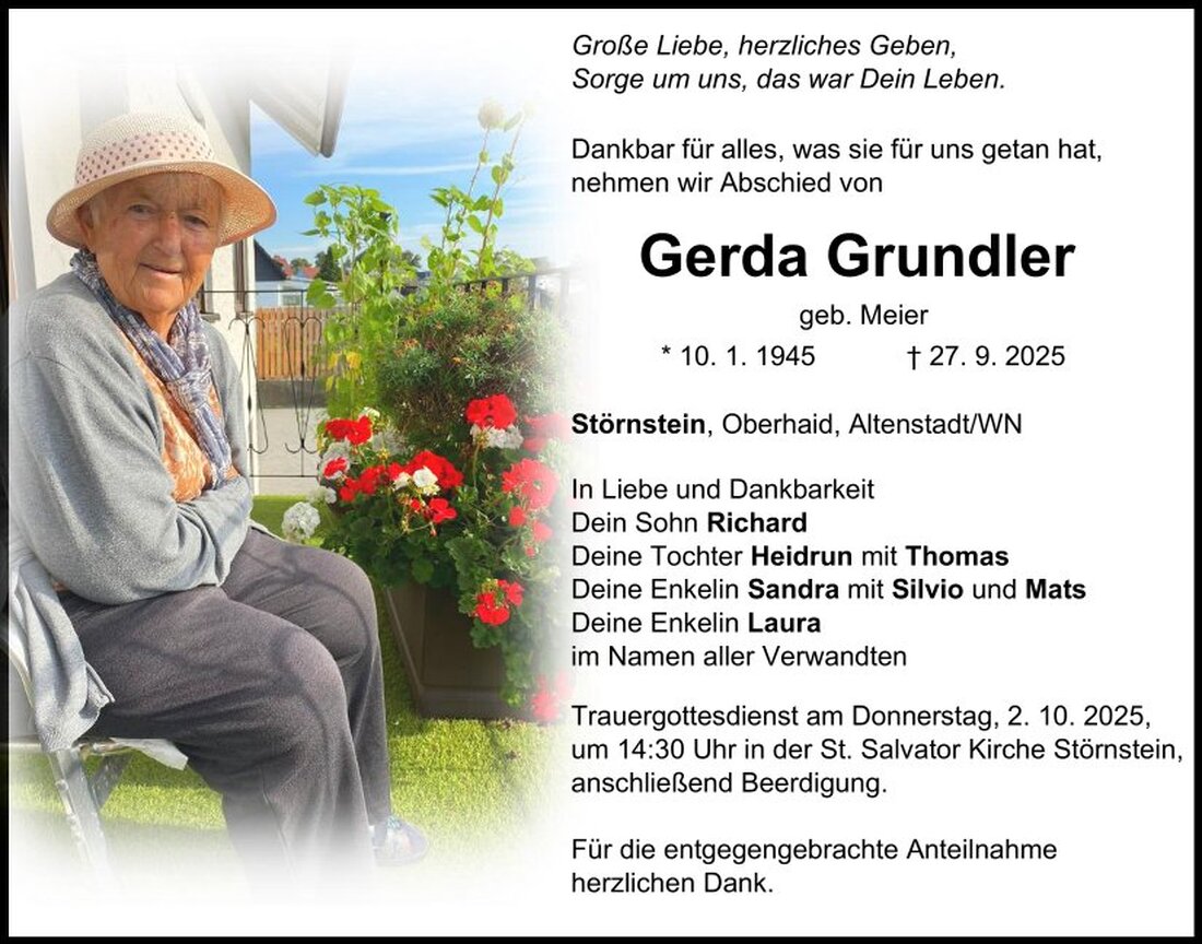 Begleitet durch: Bestattung Schmid - Neustadt/WN