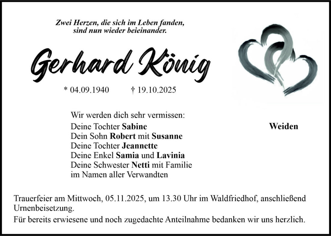 Begleitet durch: Bestattung Bauer - Weiden