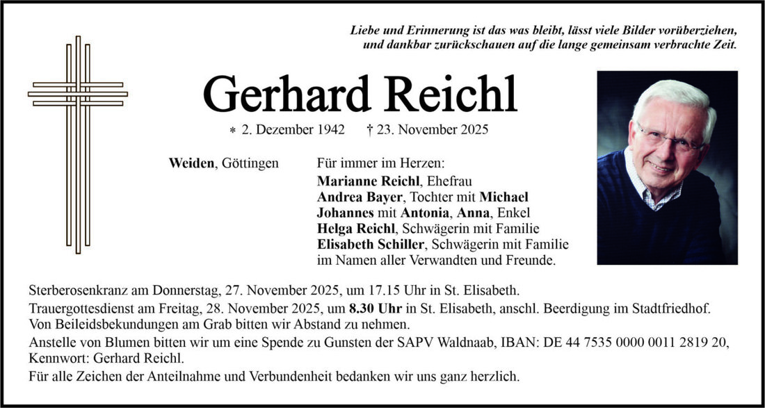 Begleitet durch: Bestattung Bauer - Weiden