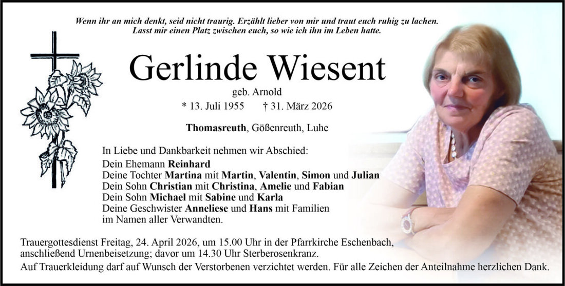 Begleitet durch: Bestattung Bauer - Weiden