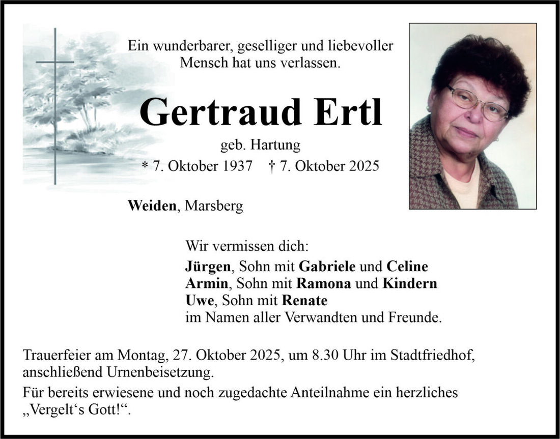 Begleitet durch: Bestattung Bauer - Weiden