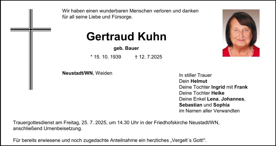 Begleitet durch: Bestattung Schmid - Neustadt/WN